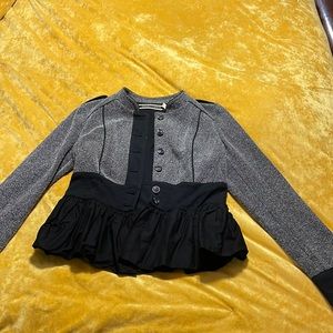Cute Anthropologie peplum cut military style jacket with a feminine touch